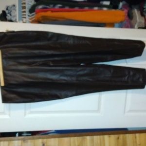 Dana Bunch man Woman brown 100% Lamb skin leather pants Sz 22 New